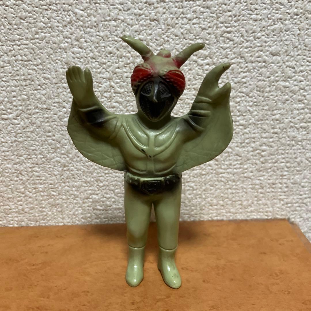 【希少・当時物】バンダイ カマキリ男　ソフビフィギュア セミミンガ