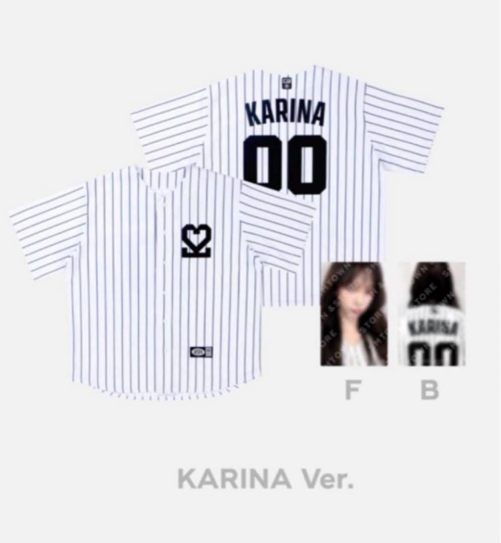 【トレカ付き】aespa ベースボールシャツ KARINA