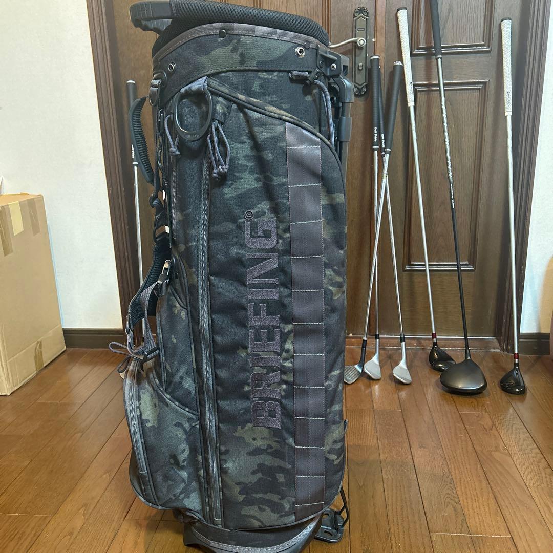 ブリーフィング　キャディバッグ CR-4 カモ柄 ヘッドカバーセット