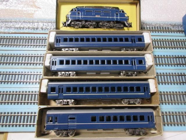 ミニ ブルートレイン列車セット（HOゲージ） （金属製/カツミ・エンドウ製品）
