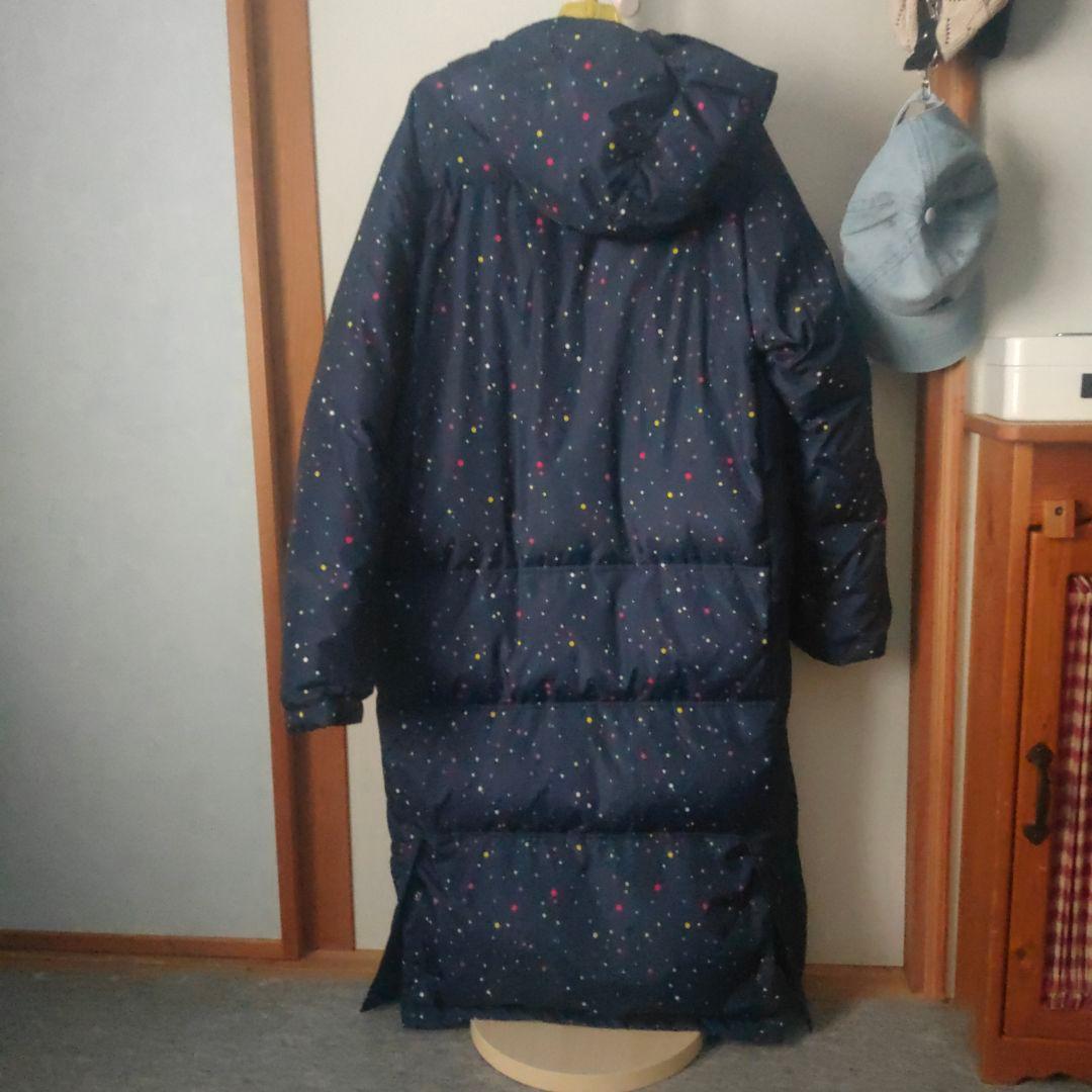 美品！SVOLME ダウンコート ネイビー ドット柄
