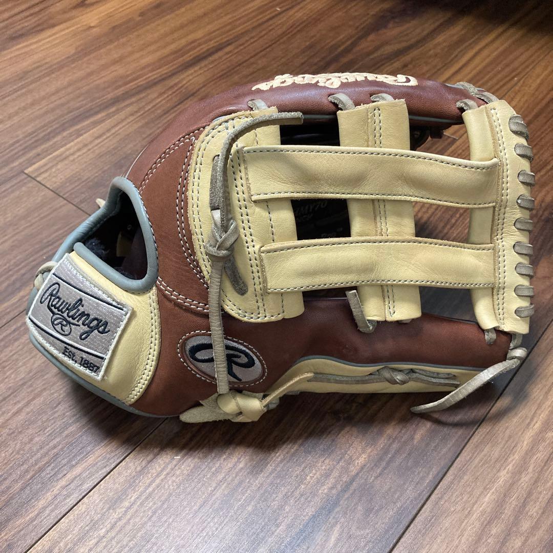 Y*P様 ローリングスRawlings 外野手用　軟式グローブ ブラウン/ベージ