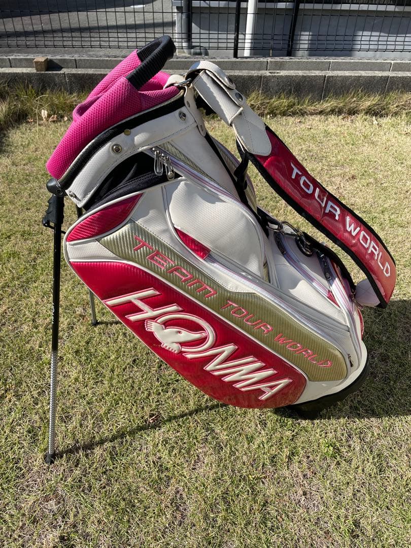HONMA TOUR WORLD キャディバッグ ホワイト/ピンク