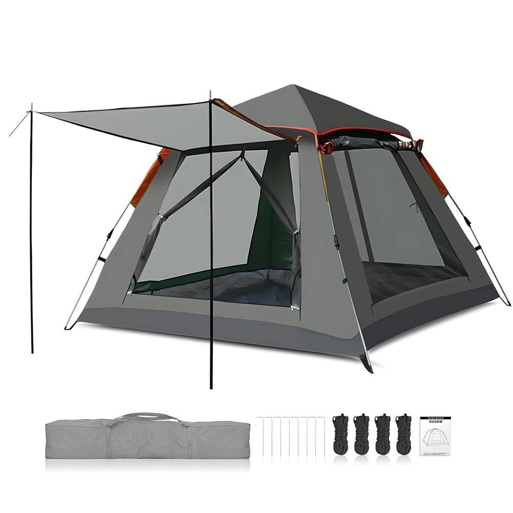 binoa テント 3～4人用 UVプロテクション キャンプ アウトドア
