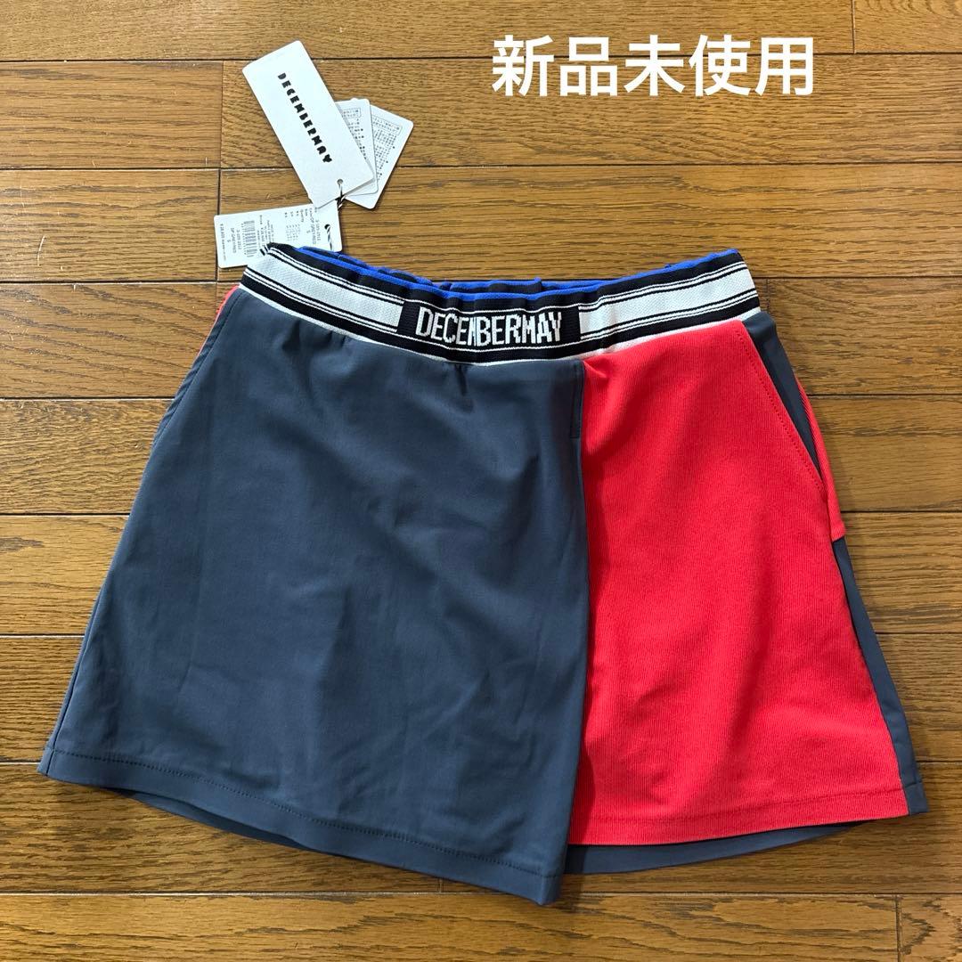 ディセンバーメイ ゴルフ スカート インナー付き 吸湿速乾 ストレッチバイカラー