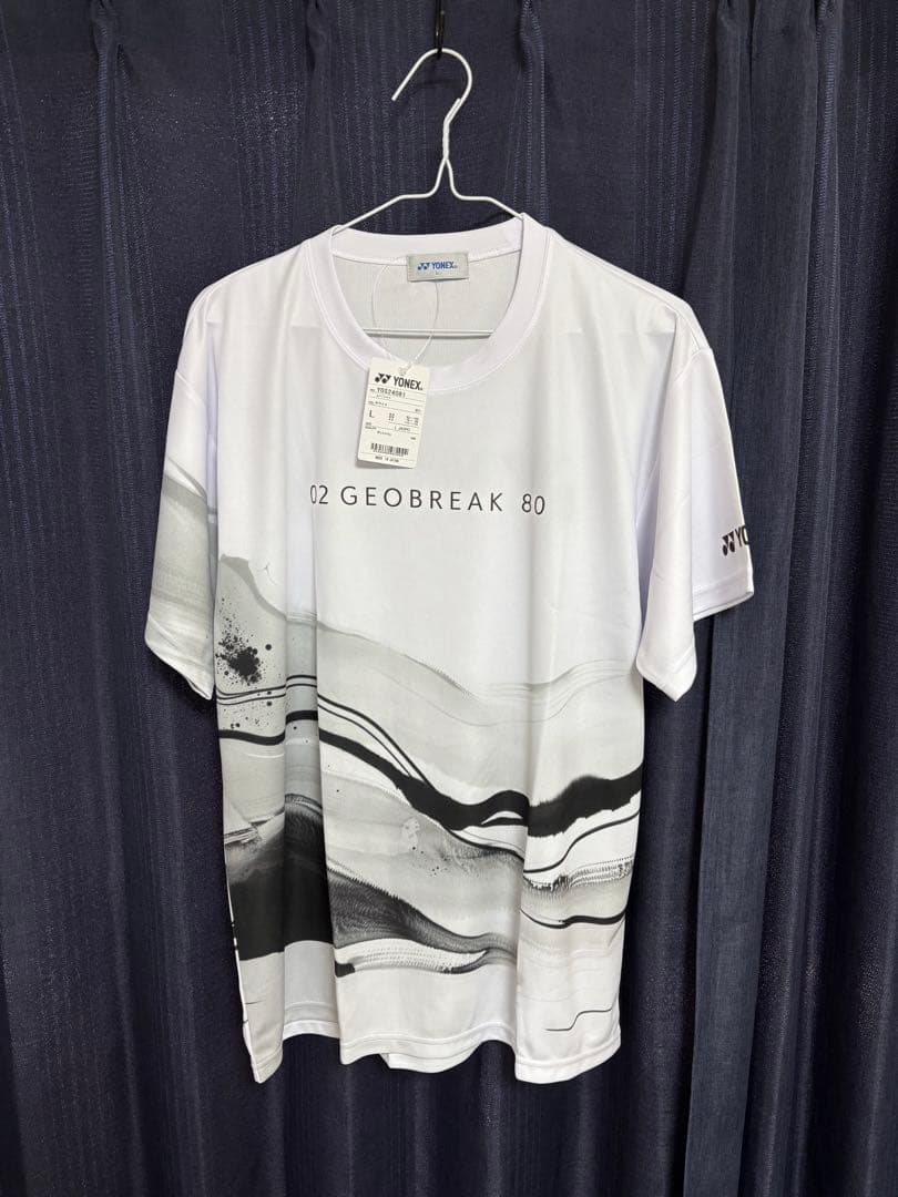 YONEX GEOBREAK 80 Tシャツ ホワイト/ブラック　ソフトテニス