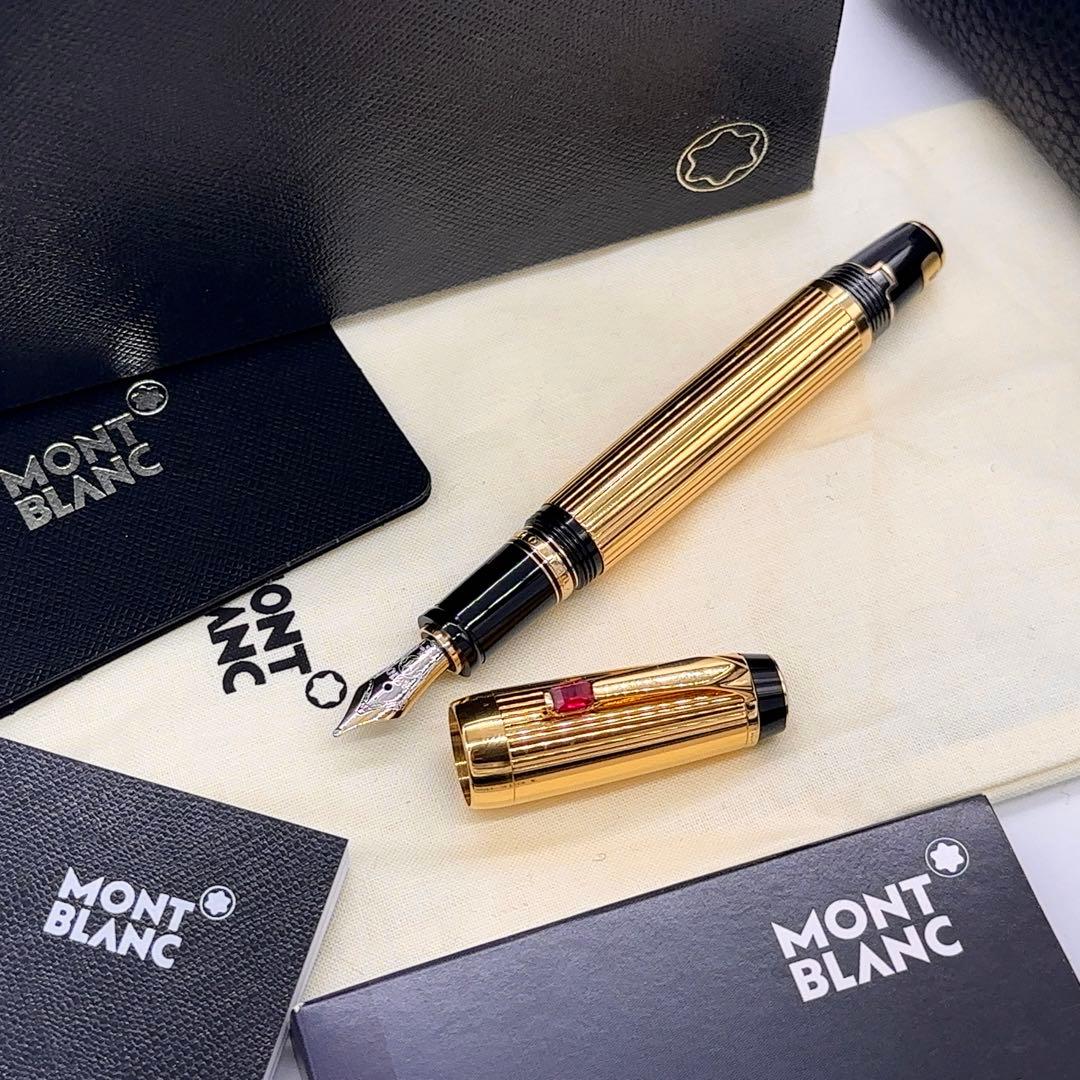 美品 モンブラン 万年筆 ボエム 18K 750 ルージュ M 正規品保証