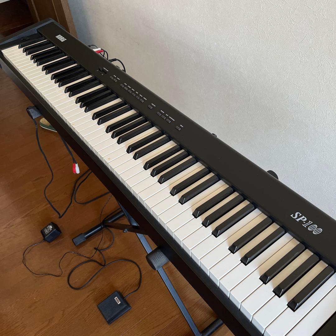 ✦KORG 電子ピアノ SP-100 88鍵 イタリア製 サスティンペダル付✦