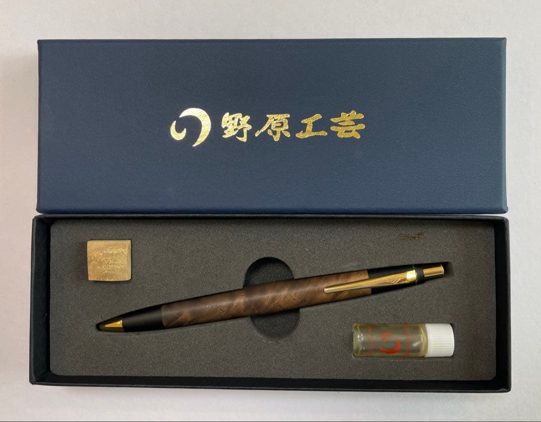 野原工芸 栗上杢 ゴールド金具 シャーペン