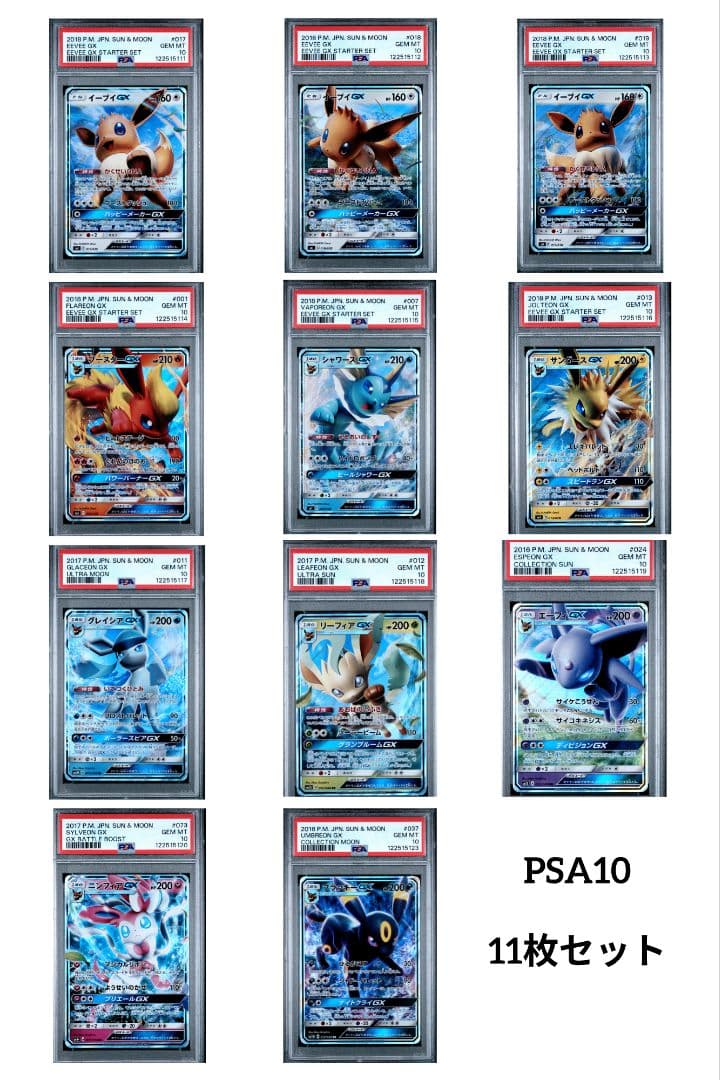 【PSA10 セット】ブイズGX RR　11枚セット