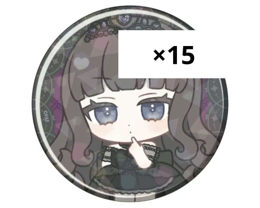 プリパラ　黒須あろま　プリティーオールフレンズ　缶バッジ　白黒ドレス