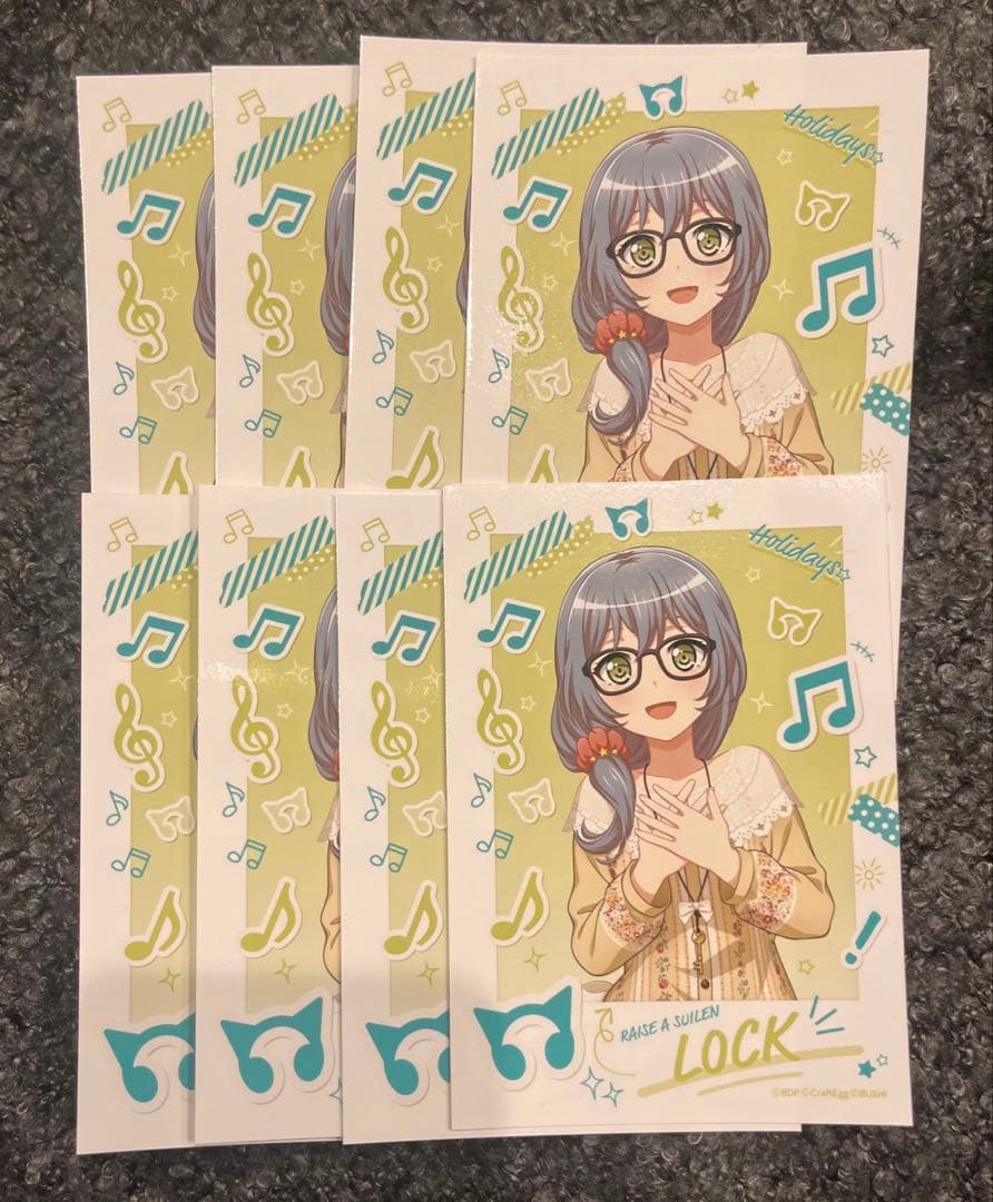 バンドリ ロック 朝日六花 holidays ブロマイド ホリデー 8枚セット