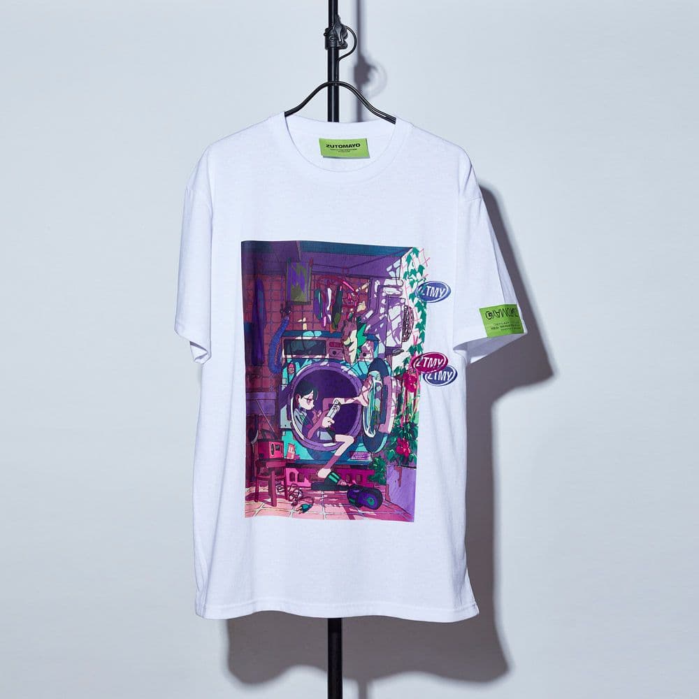 ホワイト グラフィックプリント Tシャツ