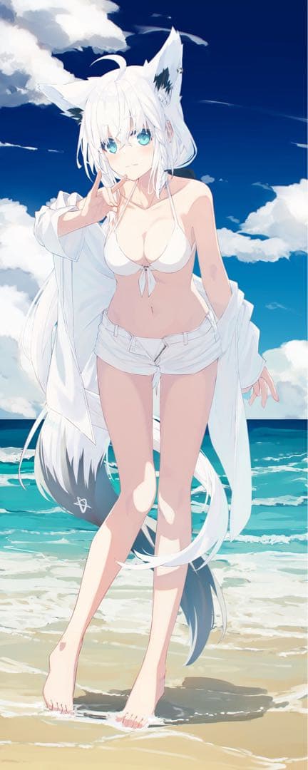 C102 白上フブキ 等身大タペストリー