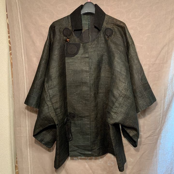 大正時代の麻古布！【 羽織ジャケット リメイク】襤褸 ボロ