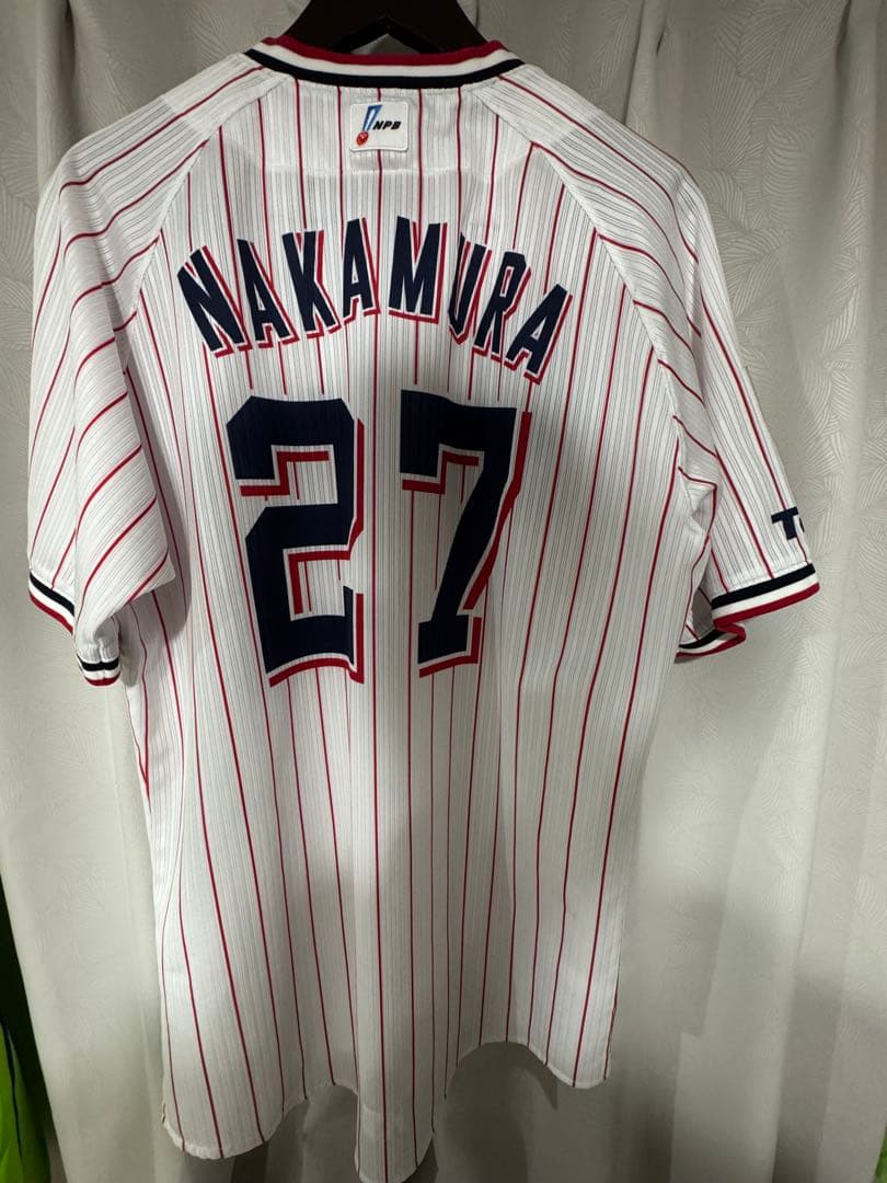 東京ヤクルトスワローズ ユニフォーム 中村悠平27 大西広樹44 緑パワーズボン