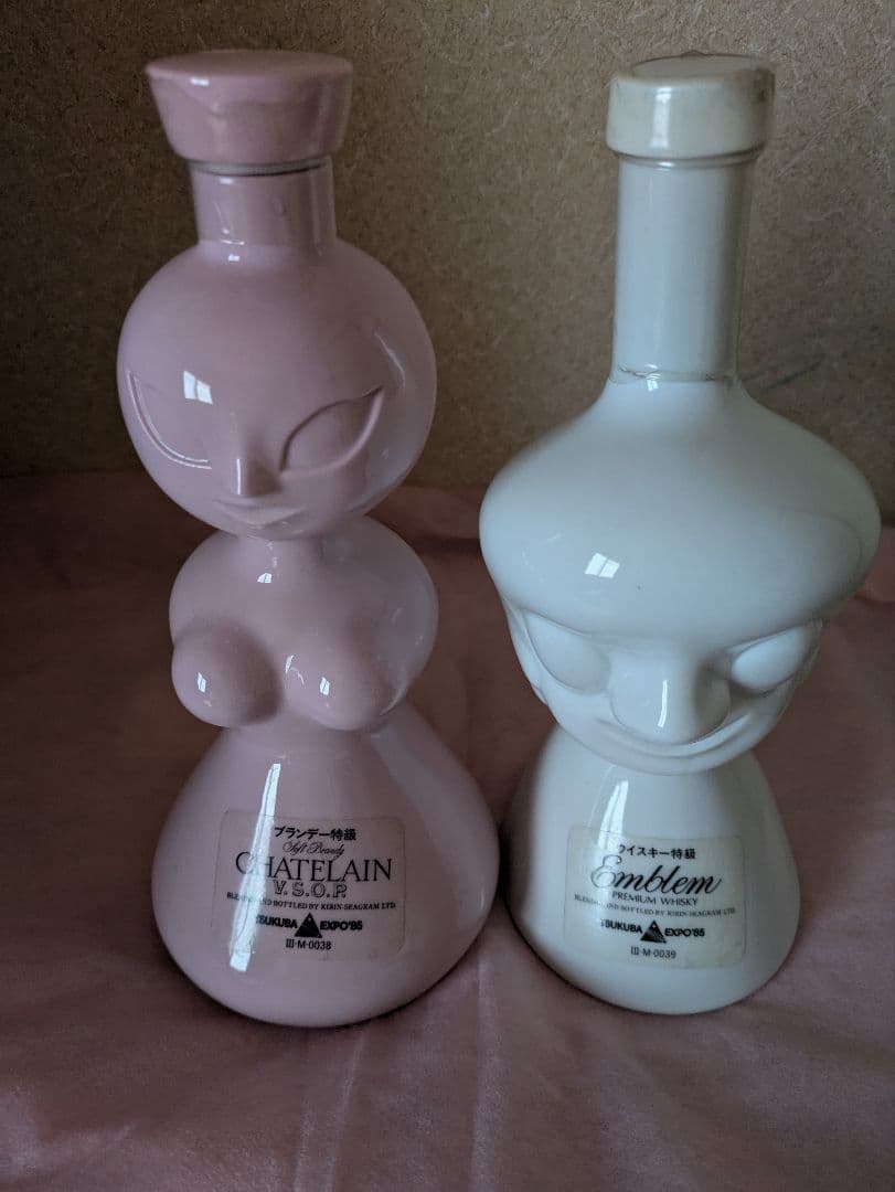 古酒 つくばEXPO85 岡本太郎人間ボトル ウイスキー&ブランデー 特級 従価