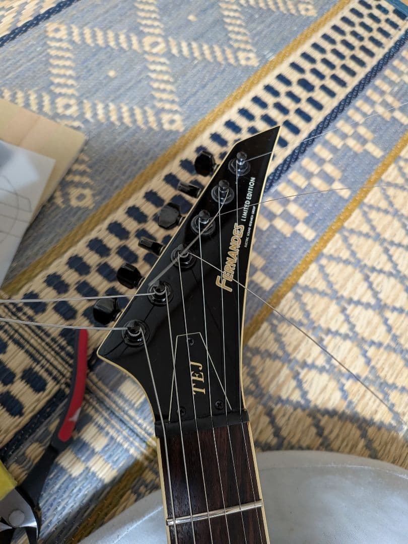 FERNANDES TEJ-70 後期型／金ロゴFGI 布袋　カーボン調Gライン