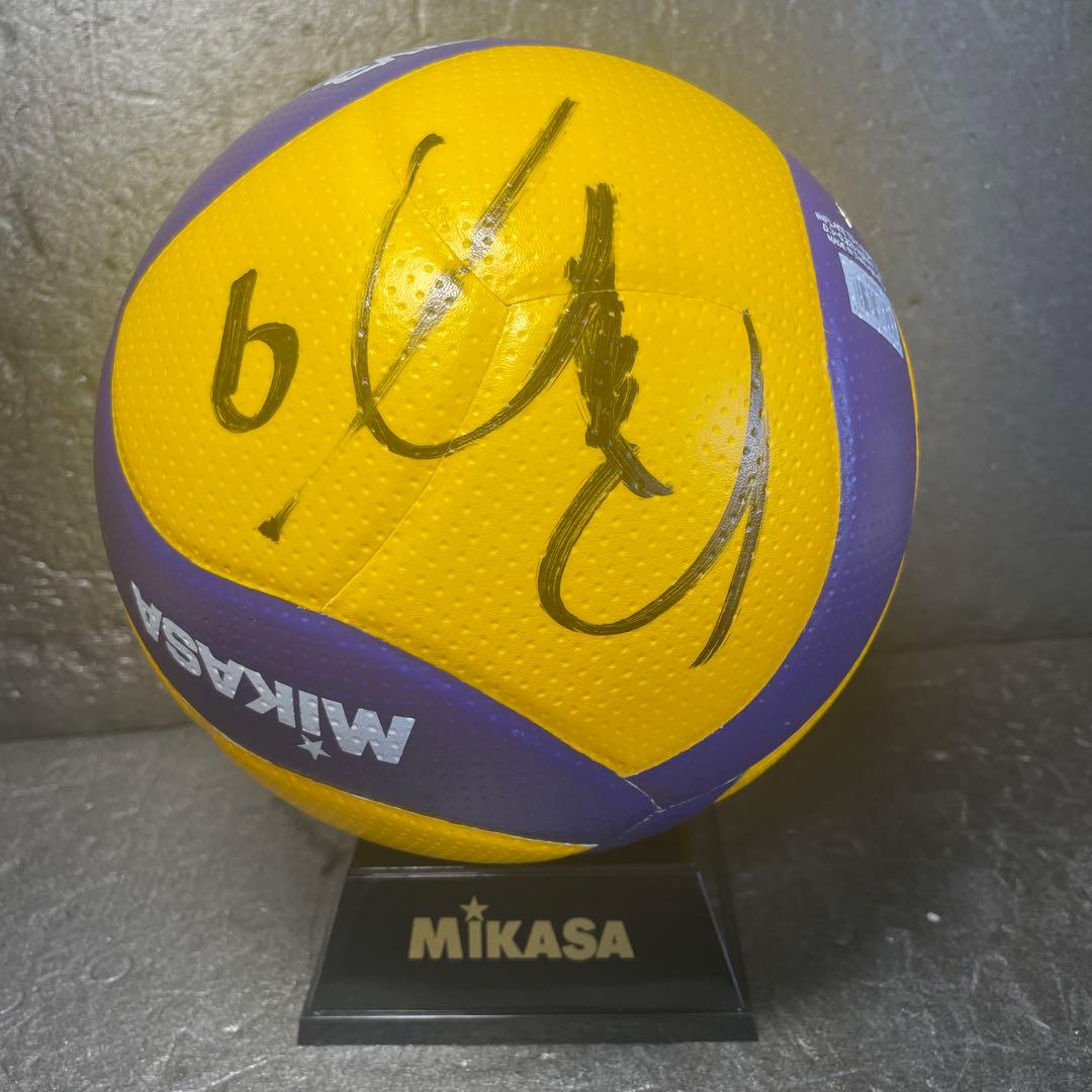レア商品 Mikasa V200W 5号球 バレーボール 富田将馬選手サイン入り