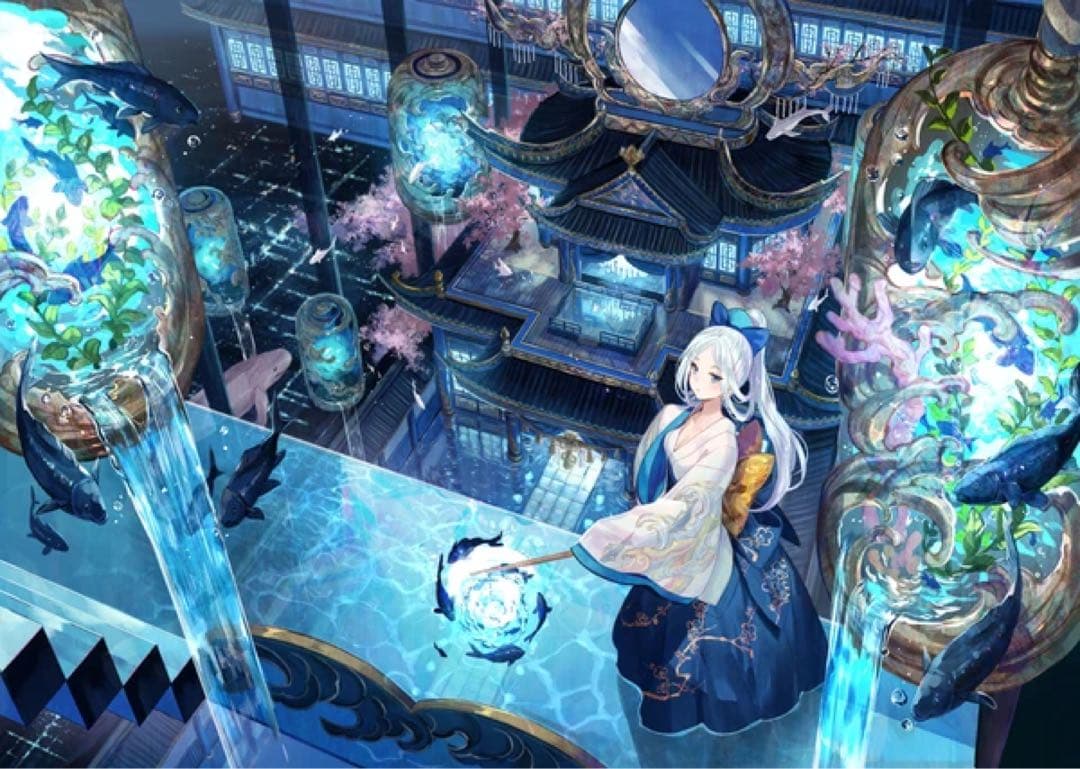 【直筆サイン入り】藤ちょこ　アクリルアート（ミラー）「清流のうまれいづるところ」