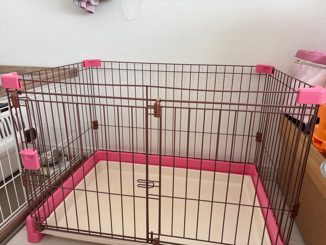 犬用ペットサークル ピンク