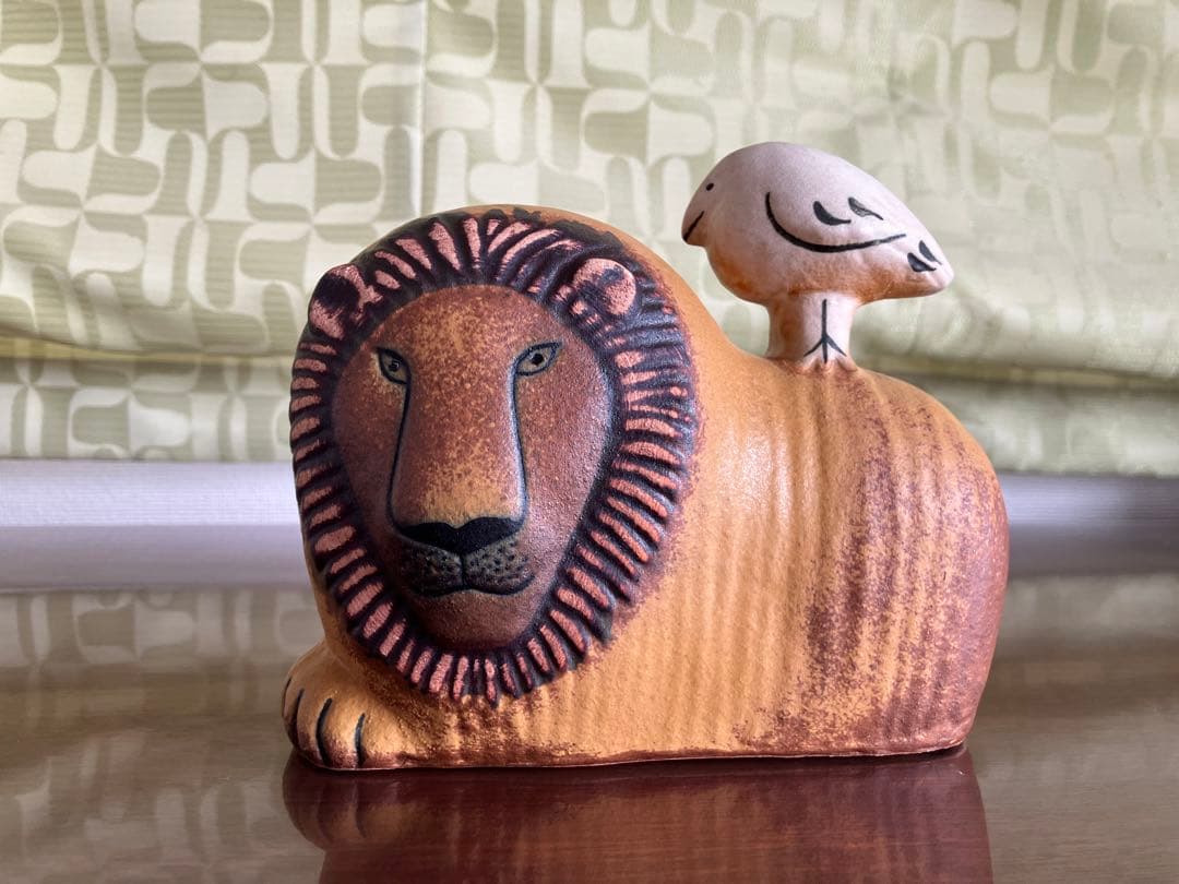 新品　リサラーソン　ライオンと鳥