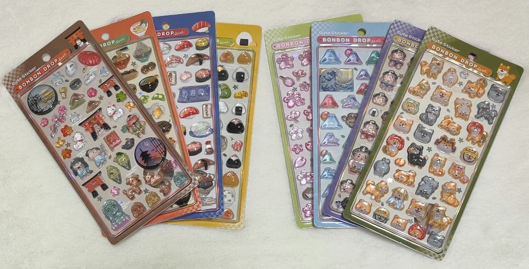 正規品 ボンボンドロップシール 和柄 8種類セット