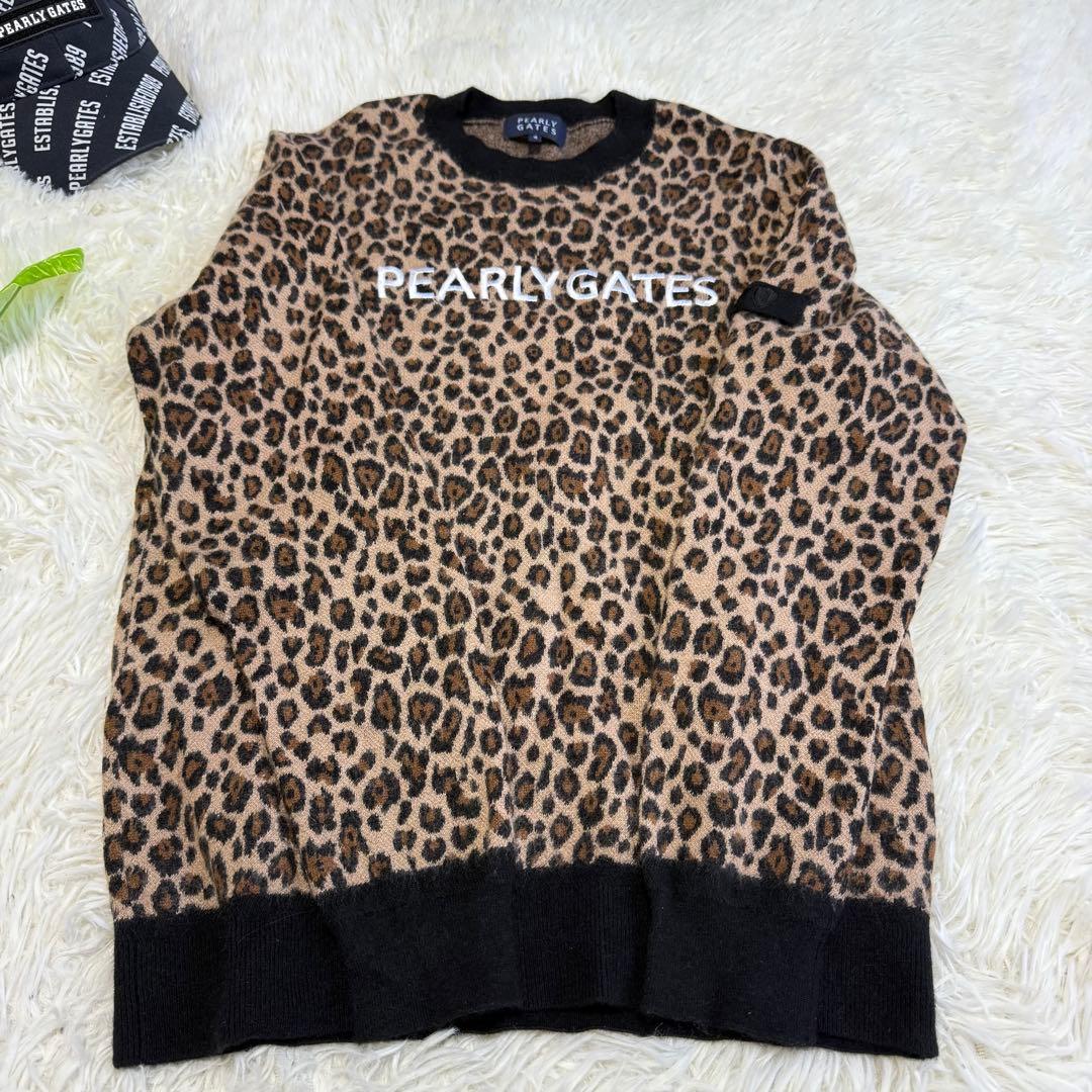 【パーリーゲイツ】美品 ニットセーター カシミヤ混 4サイズ メンズ