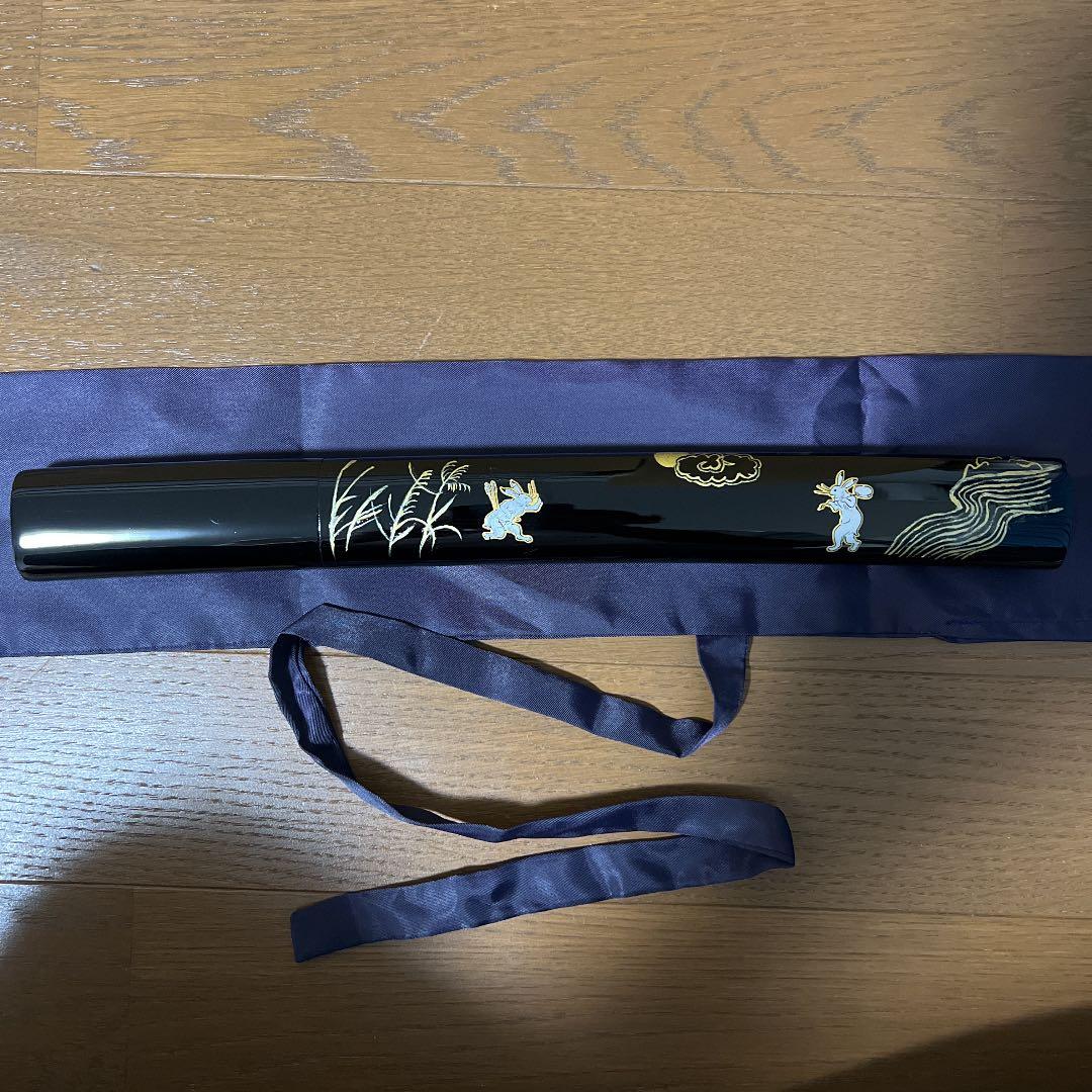 ドス　短刀　秋景色あしらい　兎シール