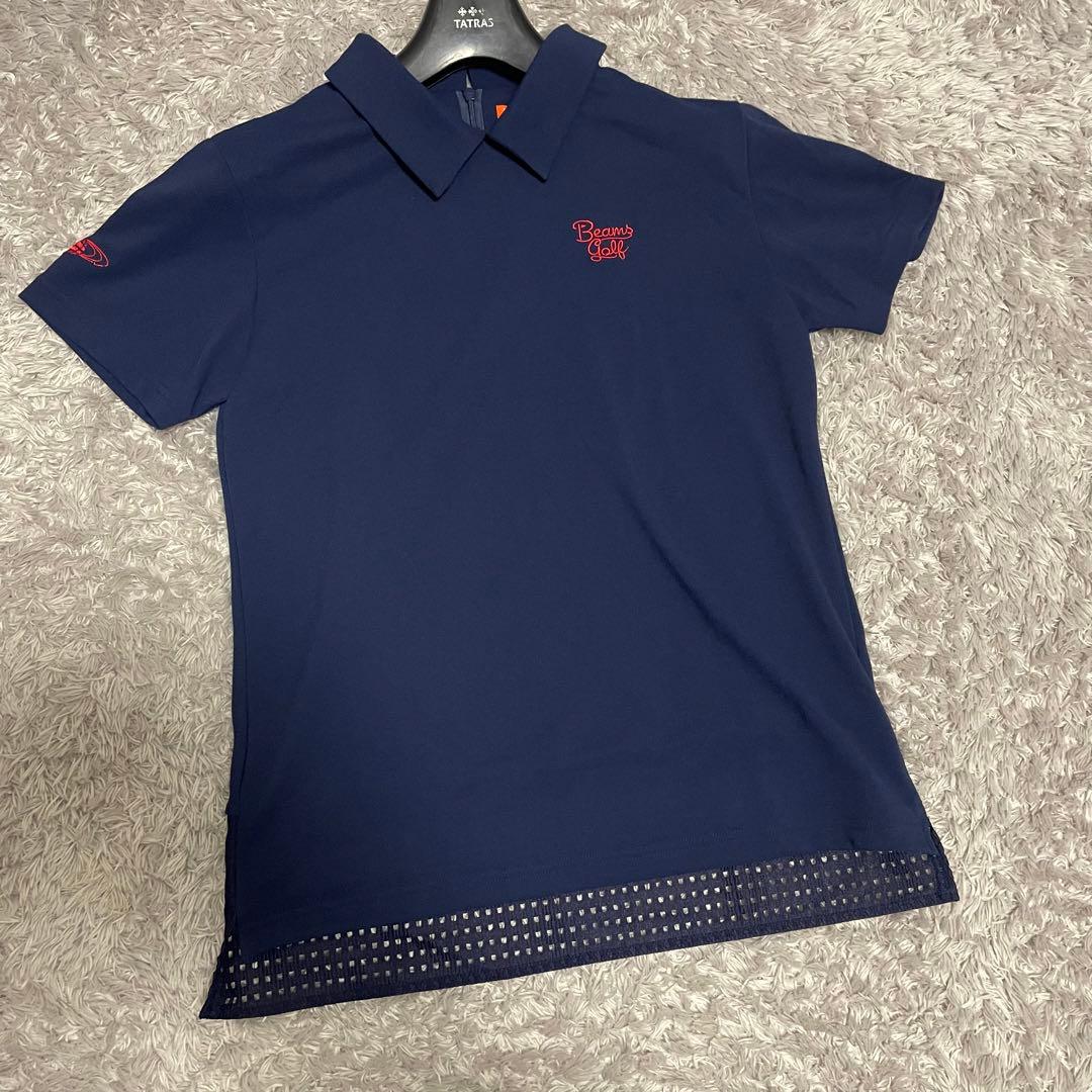 極美品　BEAMS GOLF 襟付き プルオーバー ポロシャツ　サイズM