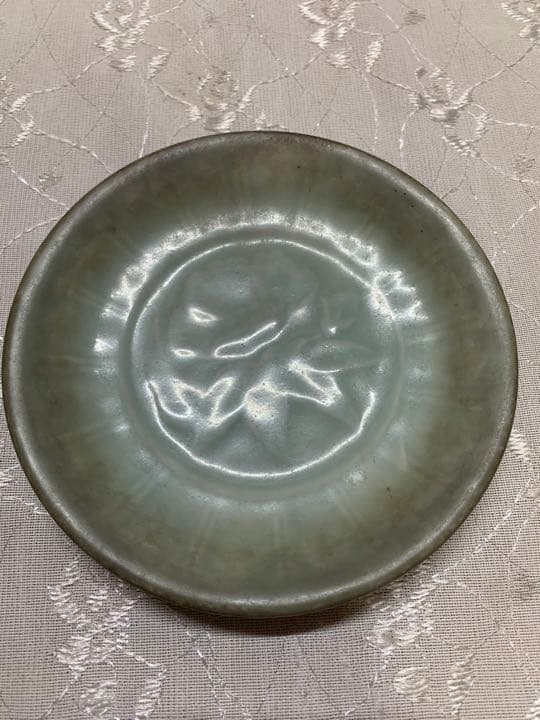 盆栽鉢　落款有り　受け皿　箱付き　龍泉