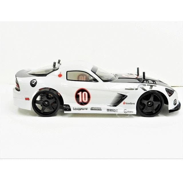 ターボ機能付き 1/10 ドリフトラジコンカー D001 白 スペアボディー付