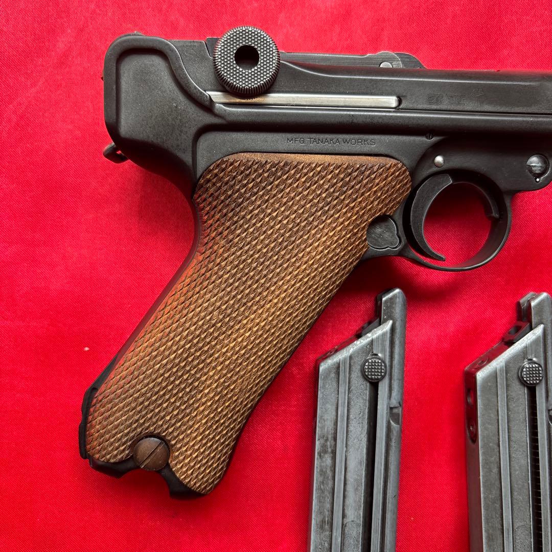 タナカ　ルガーP08HW 木製グリップ　予備マガジン付き