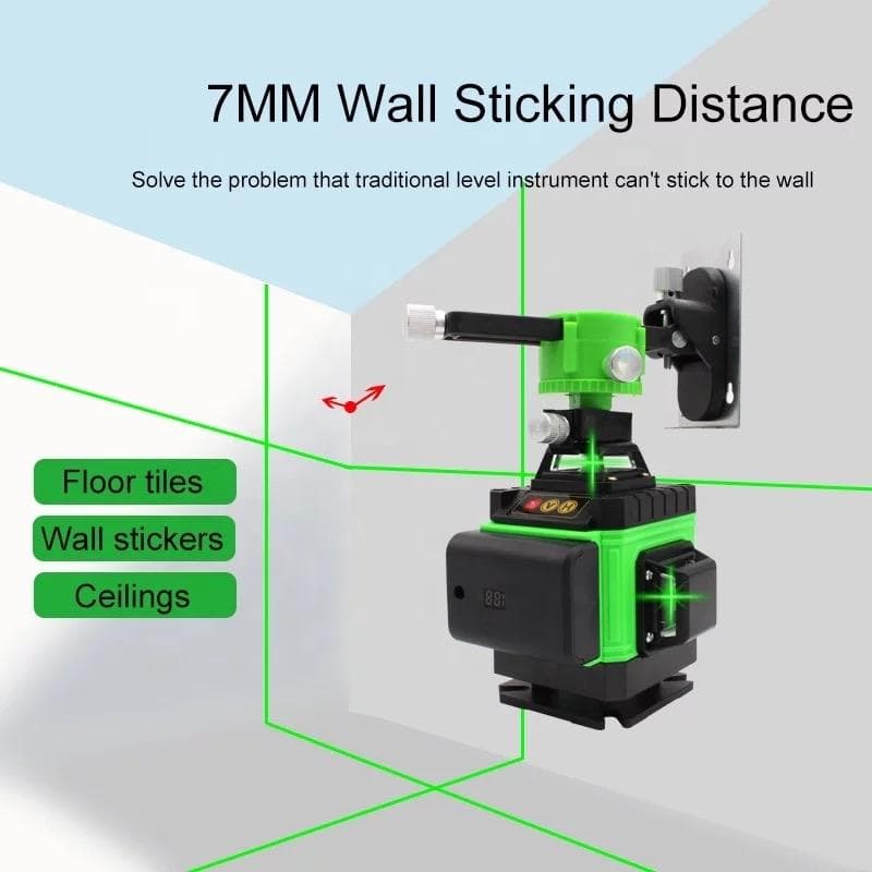 16ライングリーンレーザー墨出し器墨出し機/墨出器/4D水平器/1.2M三脚付き