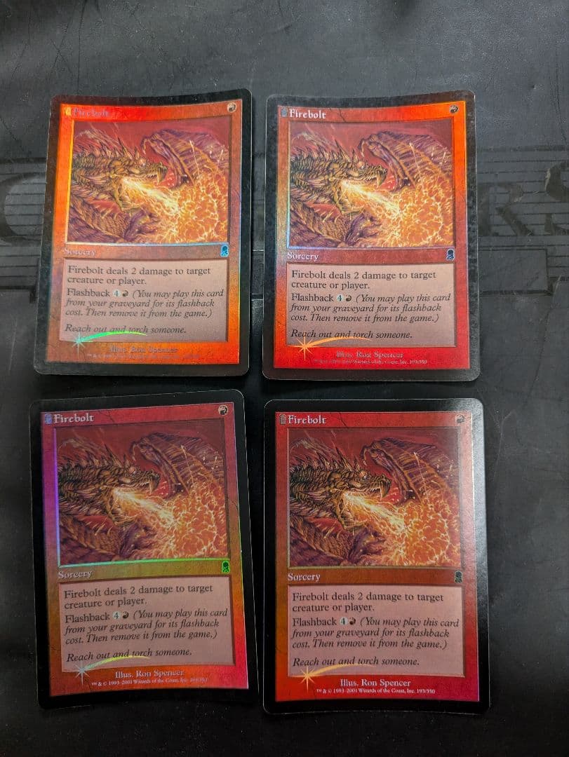 MTG 炎の稲妻 Foil ４枚セット 英語 オデッセイ