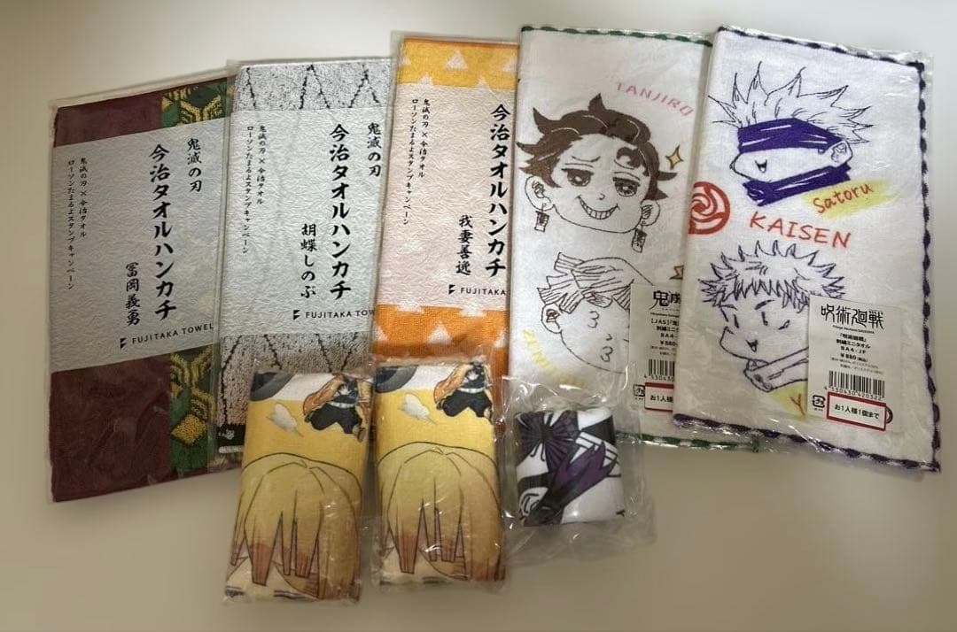 鬼滅の刃 ハンカチ 手ぬぐい まとめ売り 冨岡義勇 胡蝶しのぶ 我妻善逸 その他