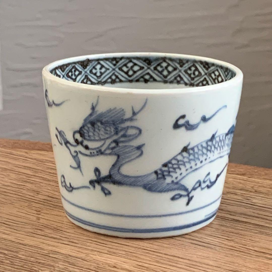 蕎麦猪口 古伊万里 龍 染付 1客