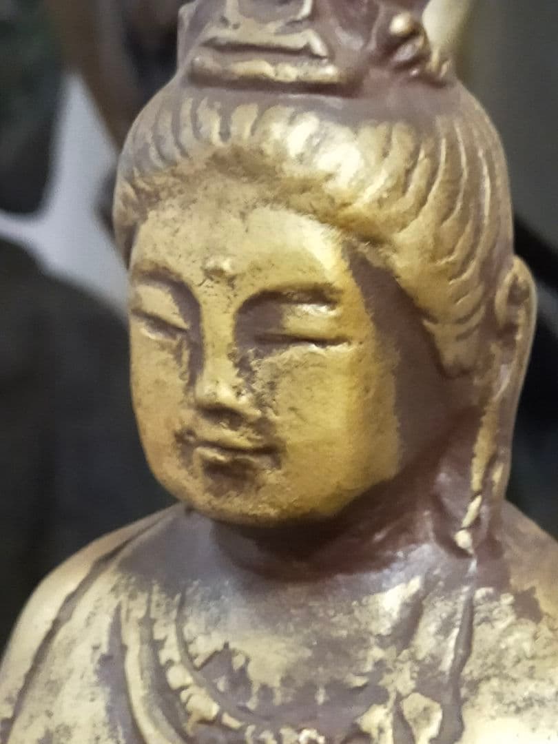 ♥値下げ！北村西望　観音像　３７ｃｍ　観音様　ブロンズ像　仏像　骨董　古玩