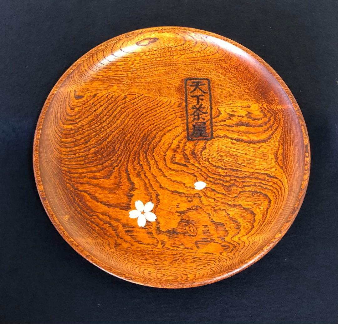 割引❗️《レ》青貝 丸盆5客 抱玉庵 大原貫学 天下茶屋 共箱 251027う1