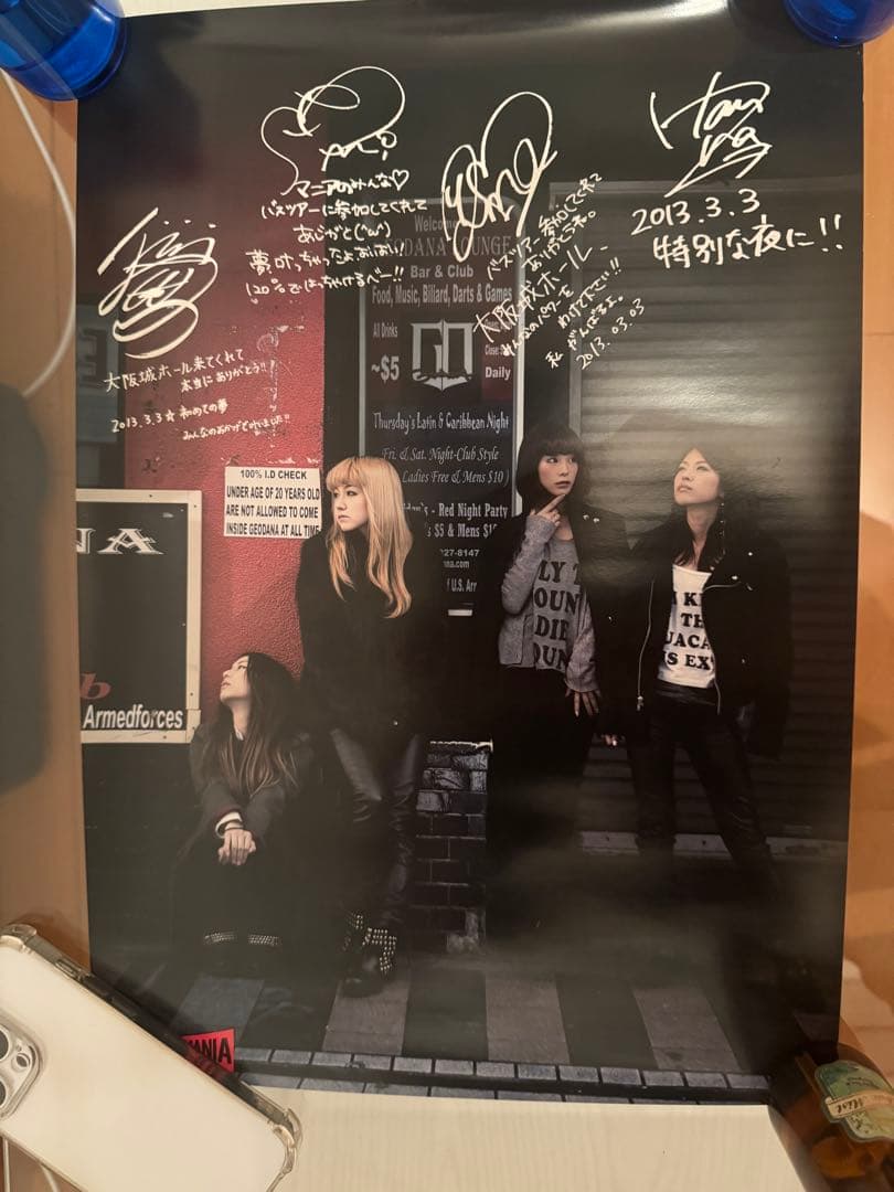 SCANDAL サイン（大阪城ホールバスツアーポスター）+ポスター2枚
