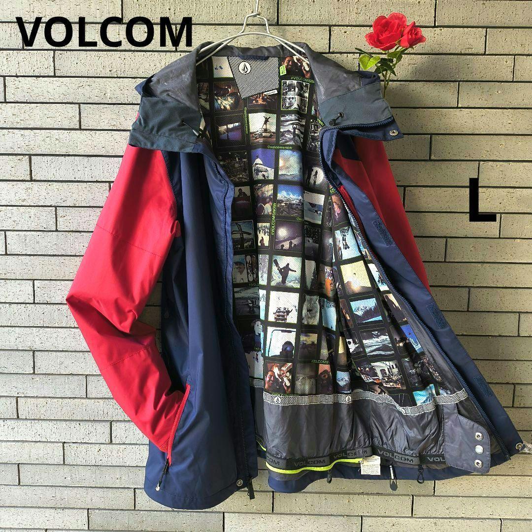 ♠【ボルコム】✨美品　スノボードジャケット　ストーンブロック　スキー　L