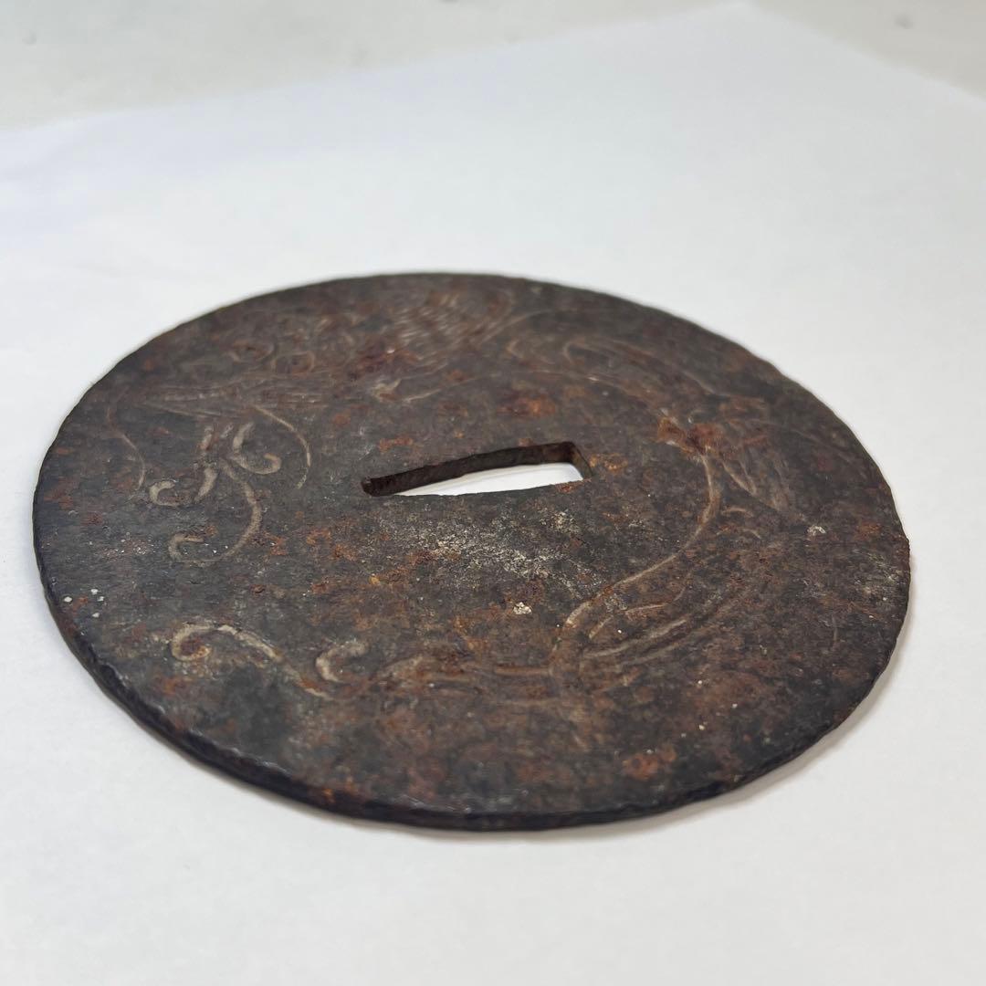 一点もの　鍔　刀装具　日本刀鍔　龍　竜　縁起物　古美術　年代物