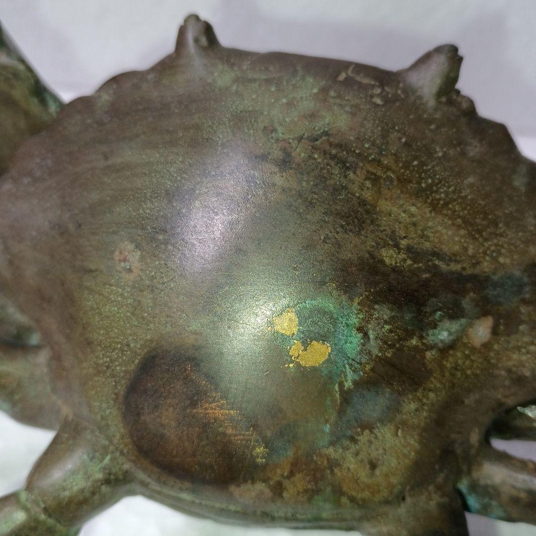 銅 細工 ♦置物　渡り蟹　カニ　銅製　1.1kg ★アンティーク　蔵出し