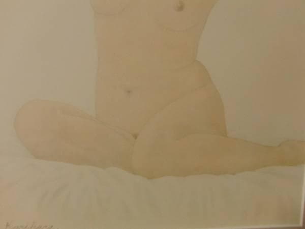 栗原喜衣子、裸婦・想、希少な額装用画集より、サイン入り、新品額装付