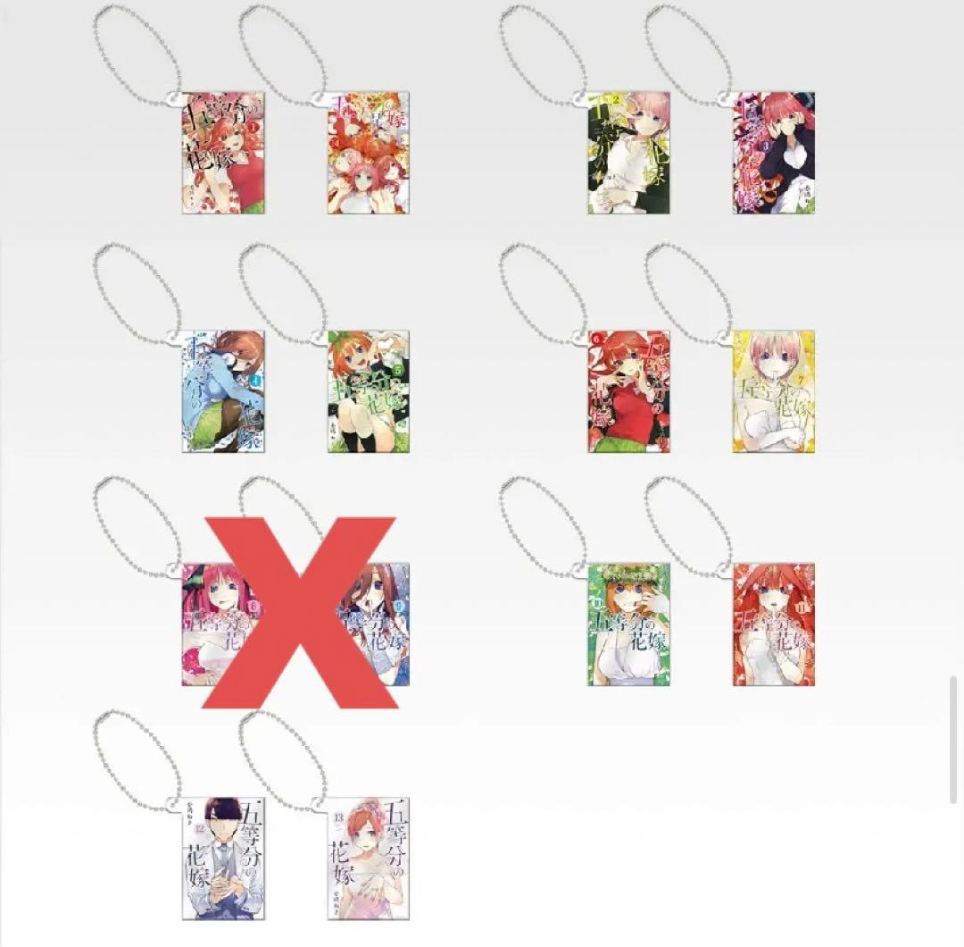 五等分の花嫁 一番くじ バストアップアクリルボード セミコンプセット