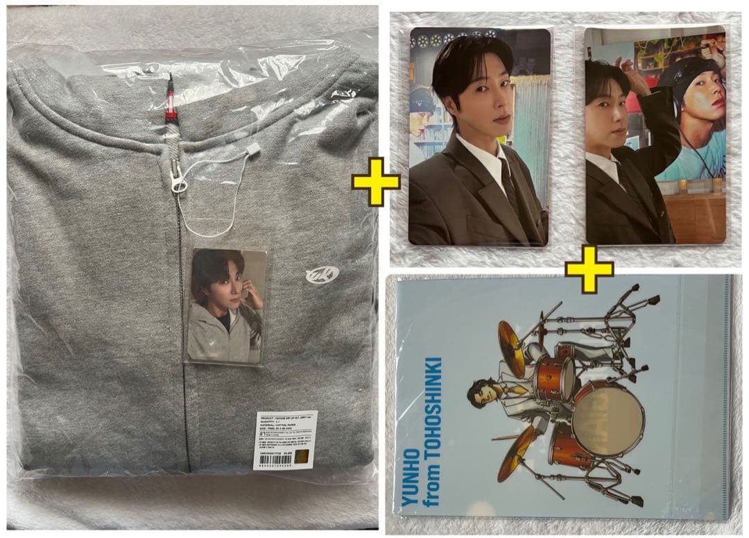 東方神起U-KNOW【I-KNOW】フーディ(グレー)&展示会トレカ＋ファイル