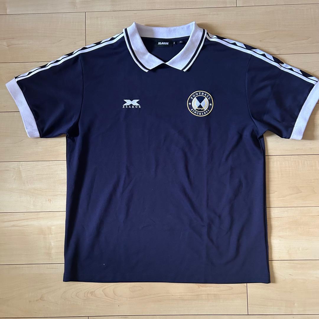 XLARGE サッカー ポロシャツ ネイビー　XL