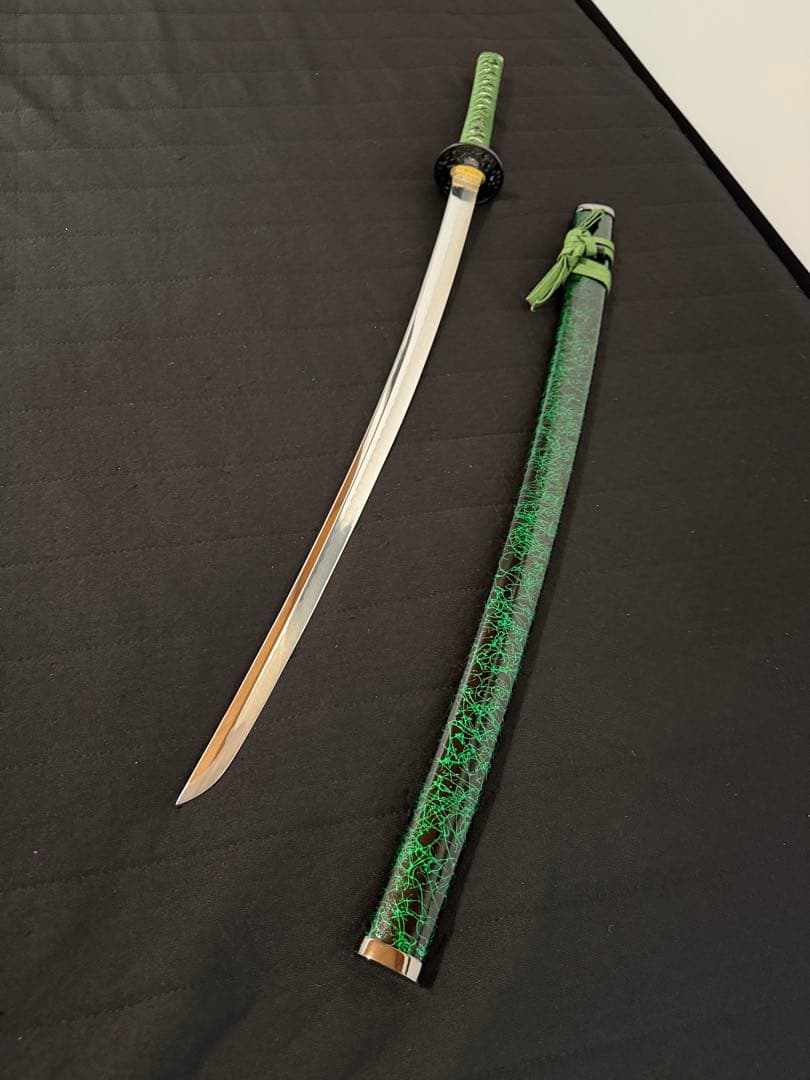 刀　かたな　剣　美品　緑雲塗鞘　大刀　長尺　模造刀　美術刀　舞踊　大衆演劇　芝居