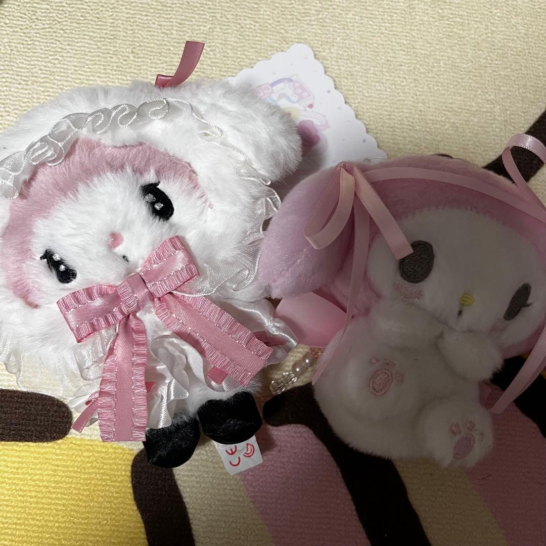 月夜のメロクロマイメロ マイメロディ キーホルダー ぬいぐるみ　粧美堂