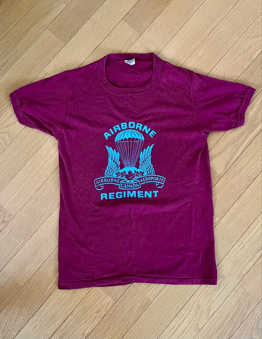 80's MADE IN  陸軍特殊部隊 空挺Tee 裾シングル